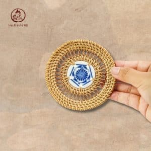 Lót trà mây sứ