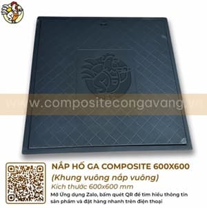 Nắp Hố Ga Khung Vuông Nắp Vuông 600x600